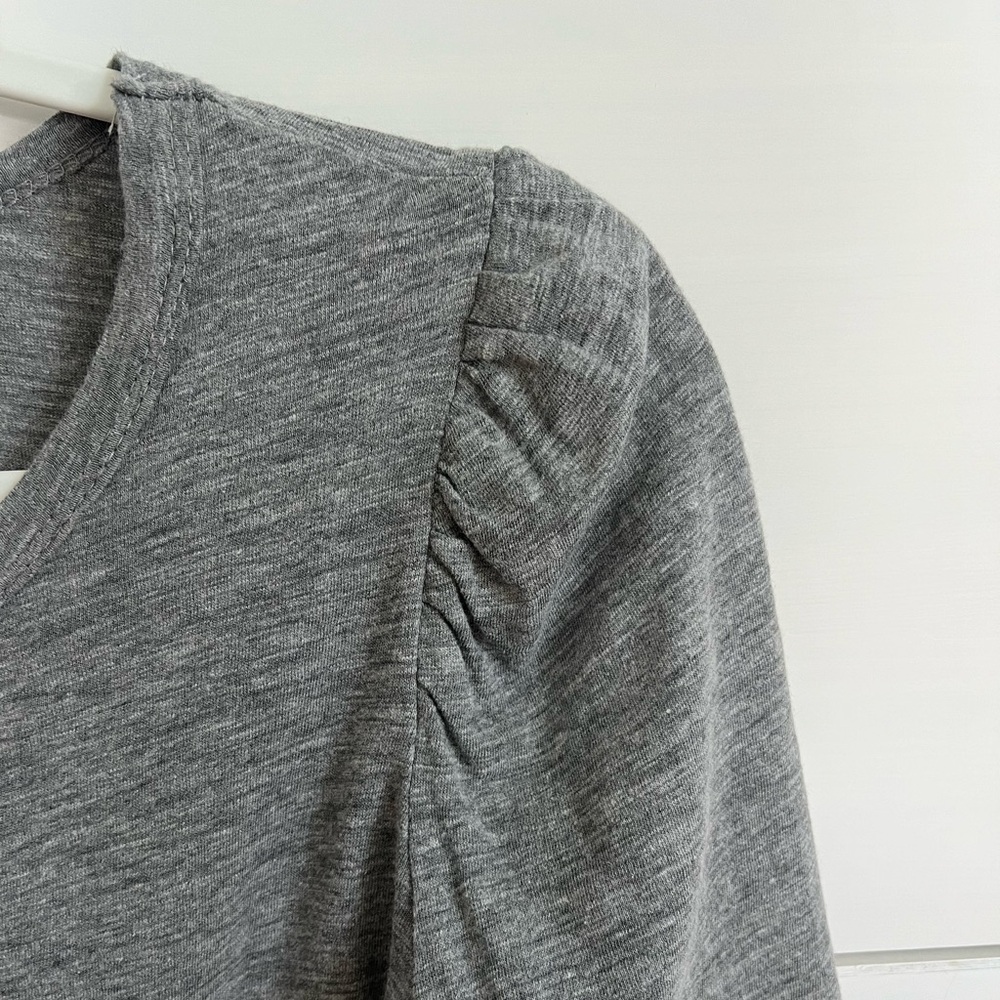 VICI Jaclyn Cotton Blend Top Gray Puff Sleeve in Size Small - Picture 4 of 10